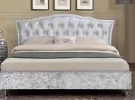 Sleep Design Georgia 5ft Kingsize Crushed Silver Velvet Bed Frame Thumbnail