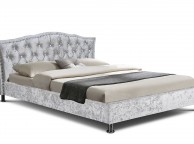 Sleep Design Georgia 5ft Kingsize Crushed Silver Velvet Bed Frame Thumbnail