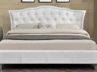 Sleep Design Georgia 5ft Kingsize White Faux Leather Bed Frame Thumbnail