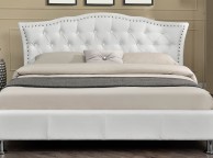 Sleep Design Georgia 4ft6 Double White Faux Leather Bed Frame Thumbnail