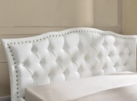 Sleep Design Georgia 4ft6 Double White Faux Leather Bed Frame Thumbnail