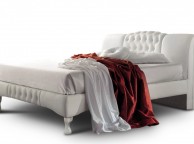 Sleep Design Knightsbridge 5ft Kingsize White Faux Leather Bed Frame Thumbnail