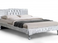 Sleep Design Knightsbridge 4ft6 Double Silver Crushed Velvet Bed Frame Thumbnail