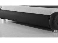 Sleep Design Madrid 5ft Kingsize Black Faux Leather Bed Frame Thumbnail