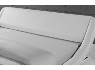 Sleep Design Madrid 4ft6 Double White Faux Leather Bed Frame Thumbnail