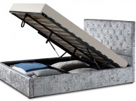 Sleep Design Chatsworth 5ft Kingsize Crushed Silver Velvet Ottoman Bed Frame Thumbnail