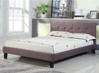 Sleep Design Blenheim 4ft6 Double Brown Fabric Bed Frame Thumbnail