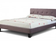 Sleep Design Blenheim 4ft6 Double Brown Fabric Bed Frame Thumbnail