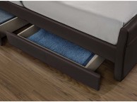 Sleep Design Venetian 4ft6 Double Brown Faux Leather Storage Bed Frame Thumbnail