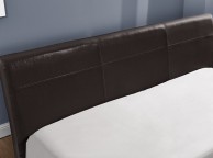 Sleep Design Venetian 4ft6 Double Brown Faux Leather Storage Bed Frame Thumbnail