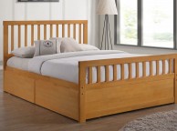 Sleep Design Delamere 5ft Kingsize Honey Oak Wooden Storage Bed Frame Thumbnail