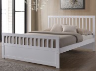 Sleep Design Delamere 4ft6 Double White Wooden Storage Bed Frame Thumbnail