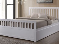 Sleep Design Delamere 4ft6 Double White Wooden Storage Bed Frame Thumbnail