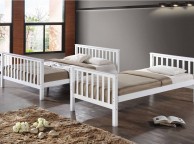 Sleep Design Oscar White Wooden Triple Sleeper Bed Thumbnail