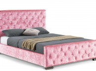 Sleep Design Beaumont 4ft6 Double Crushed Pink Velvet Bed Frame Thumbnail