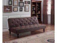 Sleep Design Charles Brown Faux Suede Sofa Bed Thumbnail