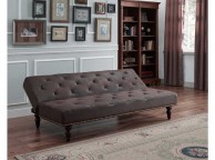 Sleep Design Charles Brown Faux Suede Sofa Bed Thumbnail