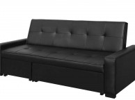 Sleep Design Seattle Black Faux Leather Sofa Bed Thumbnail