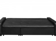 Sleep Design Seattle Black Faux Leather Sofa Bed Thumbnail