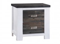 Sleep Design Chelford White And Grey Bedside Thumbnail