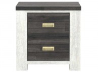 Sleep Design Chelford White And Grey Bedside Thumbnail