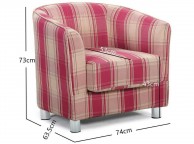 Cream fabric tub outlet chair