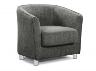 Sleep Design Endon Charcoal Grey Fabric Tub Chair Thumbnail