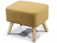 Sleep Design Longdon Yellow Fabric Chair With Footstool Thumbnail