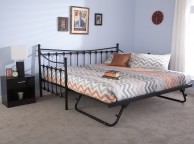 GFW Memphis 3ft Single Black Metal Day Bed with Underbed Thumbnail