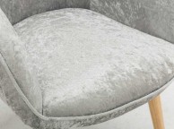 Sleep Design Coven Crushed Silver Velvet Fabric Chair Thumbnail