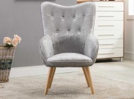 Sleep Design Coven Crushed Silver Velvet Fabric Chair Thumbnail