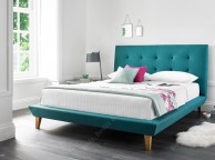 Kaydian Marietta 4ft6 Double Teal Fabric Bed Thumbnail