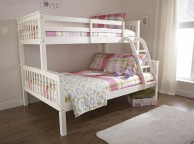 GFW Novaro White Wooden Trio Triple Sleeper Bunk Bed Thumbnail