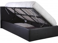 GFW Side Lift Ottoman 3ft Single Black Faux Leather Bed Frame Thumbnail