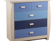 GFW Sydney 3+2 Chest of Drawers with Blue Detailing Thumbnail