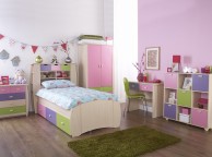 GFW Sydney 3ft Storage Bed Frame Pink and Lilac Thumbnail