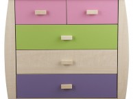 GFW Sydney 3+2 Chest of Drawers Pink and Lilac Thumbnail