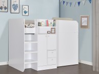 Flintshire Taylor White Wooden High Sleeper Bed Thumbnail