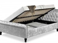 Sleep Design St James 4ft6 Double Crushed Silver Velvet Ottoman Bed Frame Thumbnail