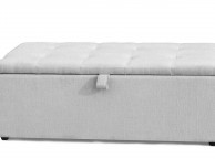 Sleep Design Plush Grey Chenille Ottoman Blanket Box Thumbnail