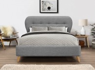 Flair Furnishings Ashley 4ft6 Double Grey Fabric Bed Frame Thumbnail
