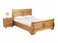 Sweet Dreams Jackdaw 4ft 6 Double Oak Finish Wooden Bed Frame Thumbnail