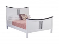 Sweet Dreams Kane 5ft Kingsize Bed Frame In White With Black Stripes Thumbnail