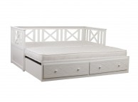 Sweet Dreams Chaise 3ft Single White Wooden Guest Day Bed Thumbnail