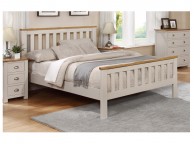 Sweet Dreams Cooper 4ft6 Double Grey And Oak Wooden Bed Frame Thumbnail