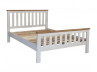 Sweet Dreams Cooper 4ft6 Double Grey And Oak Wooden Bed Frame Thumbnail