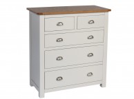Sweet Dreams Cooper Pale Grey And Oak 5 Drawer Chest Thumbnail