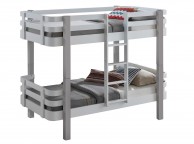 Sweet Dreams Trendy Bunk Bed In White And Grey Thumbnail