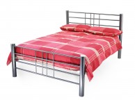 Metal Beds Cuba 3ft (90cm) Single Silver Metal Bed Frame Thumbnail