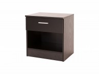 GFW Ottawa 1 Drawer Bedside In Black Thumbnail